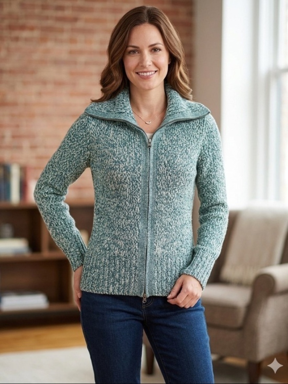 BCBG MAXAZRIA Women’s X Small 100% Merino Wool Knit Cardigan Sweater Jacket XS